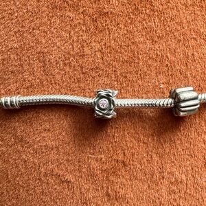 🌹Authentic Pandora Rose Petals sterling Silver Charm